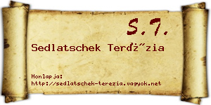 Sedlatschek Terézia névjegykártya